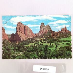 Vista Garden of the Gods Pikes Peak Colorado 1960s Postcard Rocky Mountains